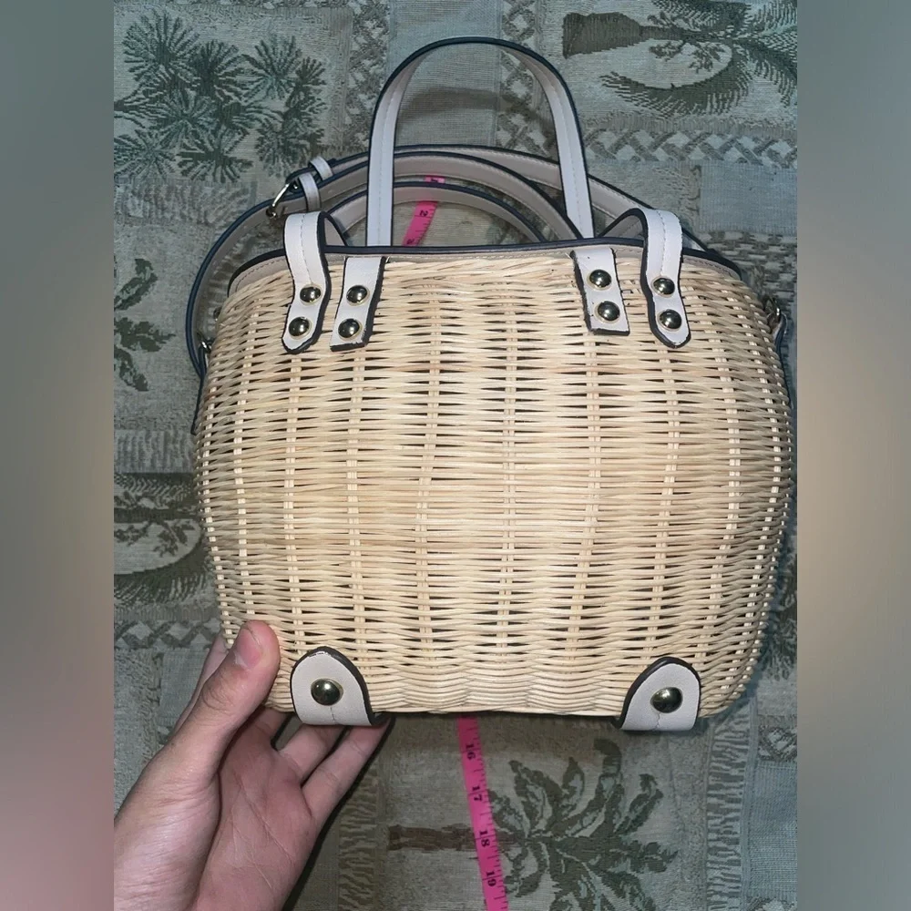 Basket bag✨woven bag straw bag summer purse picnic bag shoulder bag crossbody